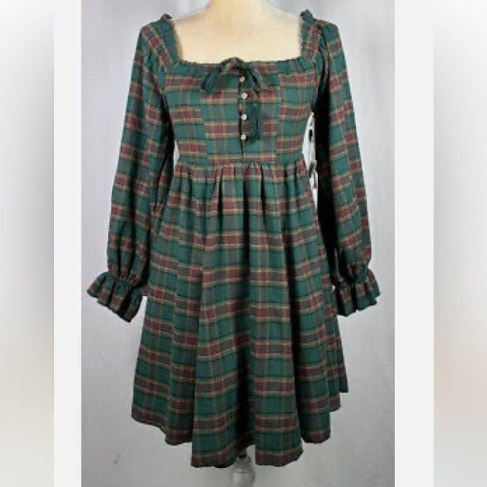 Chelsea & Violet Big Girls Plaid Ruffle Dress NWT